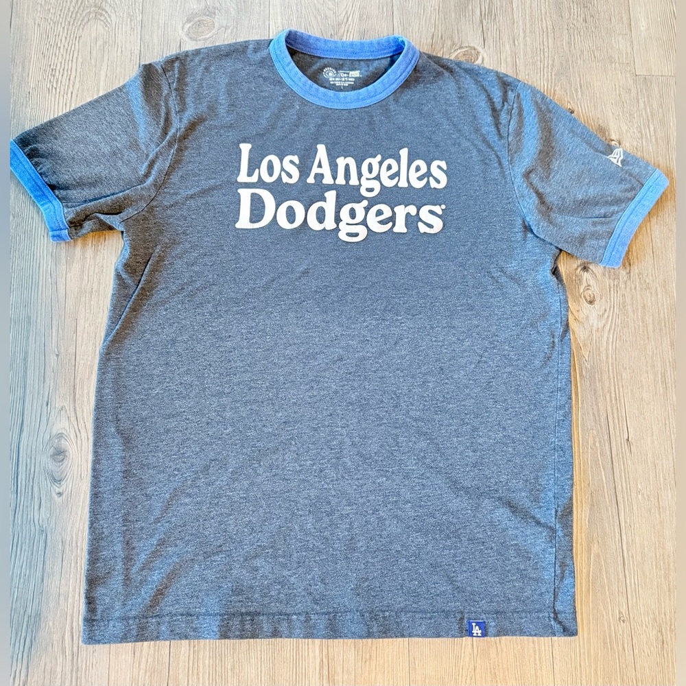 Los Angeles Dodgers New Era Blue and Gray T-Shirt, Men’s Large